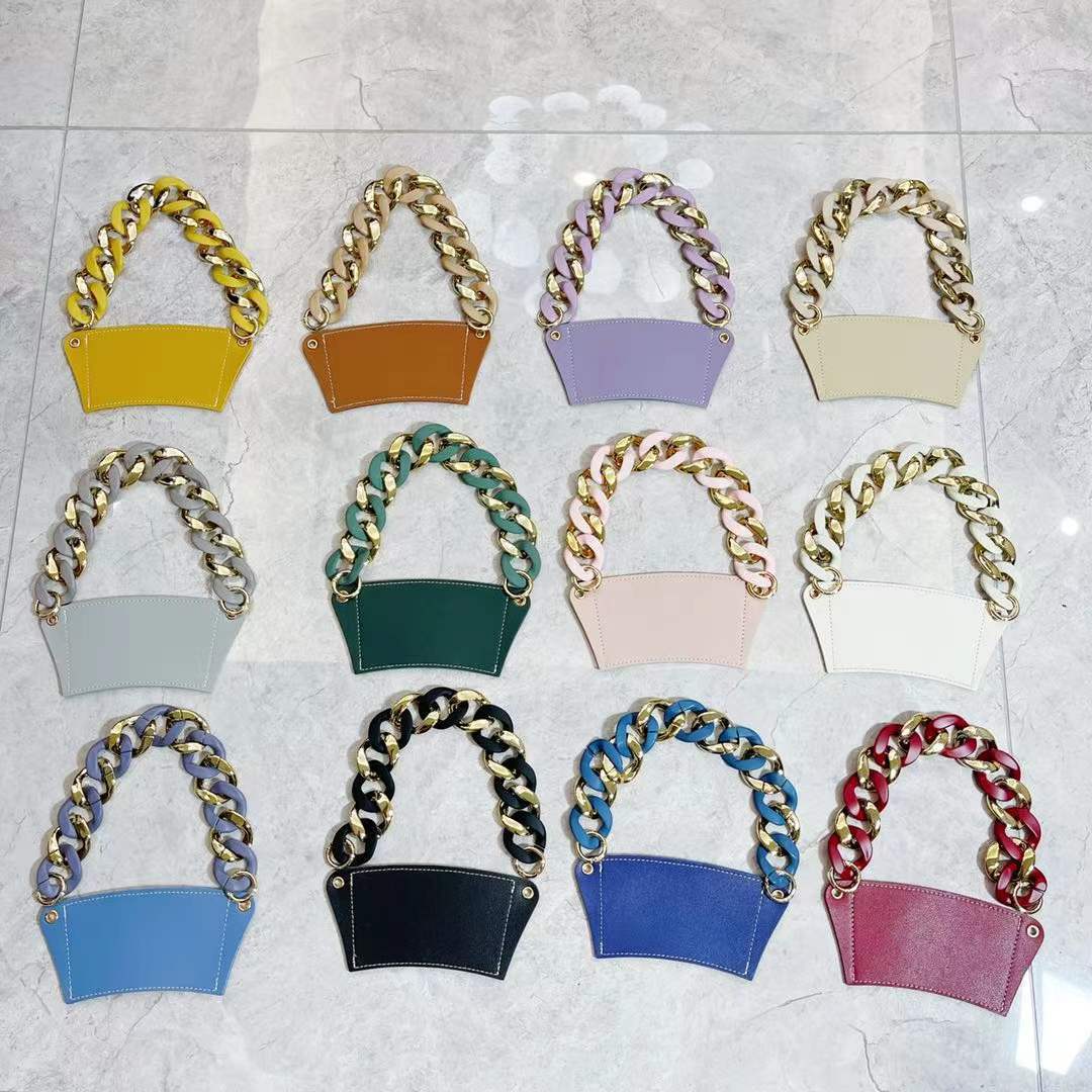 Wholesale Insulated Coffee Cups, Hand-held Protective PU Leather Case